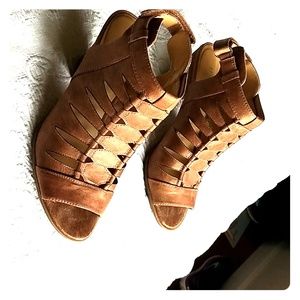 Wide Sandal booties worn 2x